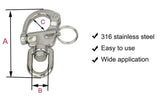 Type 316 Stainless Marine Swivel Snap Shackle
