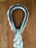3/4" X 12' Three Strand Double Mooring Pendant 100% Nylon Rope with SS Thimble with Chafe Guards - dbRopes