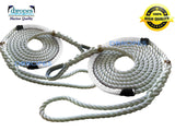2 of 1/2" X 12' Three
 Strand Mooring Pendant 100% Nylon Rope with Thimble and Chafe Guard. (Tensile Strength 6400 Lbs.) Made in USA. FREE EXPEDITED SHIPPING. (Select color before add to cart) - dbRopes
