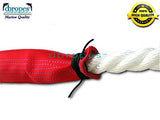 3/8" X 6' Three Strand Mooring Pendant 100% Nylon Rope with Thimble and Chafe Guard. Made in USA. - dbRopes