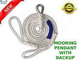 5/8 x 10 DriftProof Mooring Pendant with Backup Line. 3 Strand 100% Nylon rope with Thimble.  Made in USA  *****LAUNCH OFFER***** - dbRopes