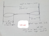 1/2" x 32" Three Strand dock line 100% Nylon Rope with soft eyes on both ends. (Tensile Strength 6.400 Lbs.)