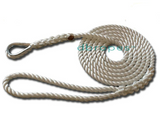 1/2" X 12' Three Strand Mooring Pendant 100% Nylon Rope with Thimble. (Tensile Strength 6.400 Lbs.) Made in USA. FREE EXPEDITED SHIPPING - dbRopes