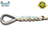1/2" X 4.5' Three Strand Mooring Pendant 100% Nylon Rope with Thimble. (Tensile Strength 6.400 Lbs.) Made in USA. FREE EXPEDITED SHIPPING - dbRopes