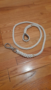 DBROPES 1/2" x 5'  3 Strand Mooring Pendant Line 100% Nylon High Quality Rope with Stainless Steel Thimble and SS swivel snap hook..