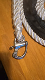 Custom 3/4" x 20' single Lines 100% Nylon Rope with 5' chafe guard and hook spliced TS 14000