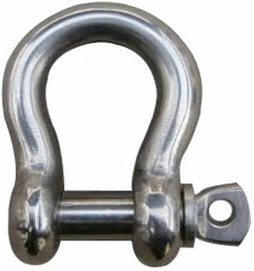3/8" Type 316 Stainless Steel with 1/2" Screw Pin Bow Shackle