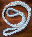 3/4" X 3' Three Strand Mooring Pendant 100% Nylon Rope with  Galvanized or SS Thimble. (Tensile Strength 13800 Lbs.) Made in USA. FREE EXPEDITED SHIPPING - dbRopes