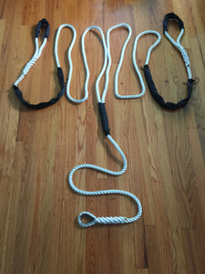 5/8" X 17' Three Strand Double Mooring Pendant 100% Nylon Rope with Stainless Steel Thimble. and 5 Chafe Guards (Tensile Strength 6400 Lbs.) Made in USA. FREE EXPEDITED SHIPPING - dbRopes