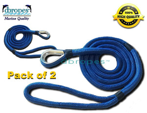 pack-of-2-12-x-8-mooring-lines-double-braid-100-nylon-rope-with-stainless-steel-thimble - dbRopes