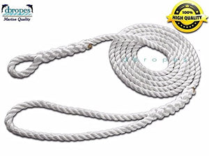 1/2" X 20' Three Strand Mooring Pendant 100% Nylon Rope without Thimble. (TS 6400 Lbs.) Made in USA. FREE EXPEDITED SHIPPING - dbRopes