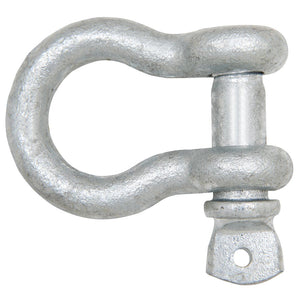 1/2" Carbon Steel Screw Pin Anchor Shackle, Galvanized, 1-1/2 Ton Working Load Limit ( 3000 Lbs) - dbRopes