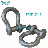 2 pcs of 5/8" Screw Pin Anchor Shackle, Galvanized, 3-1/4 Ton Working Load Limit (6500 Lbs.) Free Shipping - dbRopes