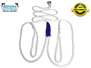5/8" X 19' Three Strand Double Mooring Pendant 100% Nylon Rope with Thimble (Tensile Strength 10400 Lbs.) Made in USA. FREE EXPEDITED SHIPPING - dbRopes