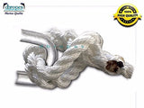 3/4" X 15' Three Strand Mooring Pendant 100% Nylon Rope With Blue Chafe Guard Without Thimble . (TS 13800 Lbs.) Made in USA. FREE EXPEDITED SHIPPING - dbRopes
