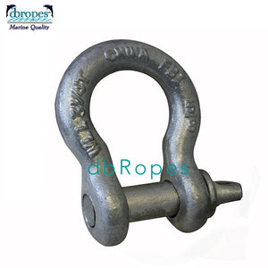 3/4" Screw Pin Anchor Shackle, Galvanized, 4-3/4 Ton Working Load Limit - dbRopes