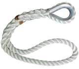 3/4" X 2' Three Strand Mooring Pendant 100% Nylon Rope with Thimble.