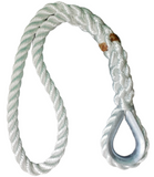 3/4" X 2' Three Strand Mooring Pendant 100% Nylon Rope with Thimble.