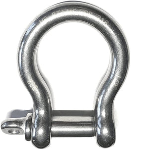 1/2" Type 316 Stainless Steel Screw Pin Bow Shackle