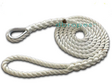 DBROPES 5/8" x 6'  3 Strand Mooring Pendant Line 100% Nylon High Quality Rope with Stainless Steel Thimble. Made in USA . - dbRopes