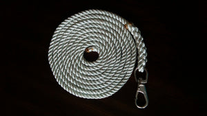 3/8" X 10' Three Strand Mooring line 100% Nylon Rope with SS Swivel Snap Hook Made in USA. - dbRopes