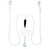 5/8" X 12' Three Strand Double Mooring Pendant 100% Nylon Rope with 3 Stainless Steel Thimbles. Made in USA.