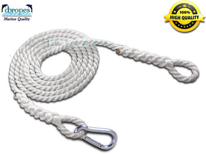 Recovery Tow Rope Nylon 3/8" X 12' w/ Eyes & Snap Hook TS. 3700 lbs - dbRopes